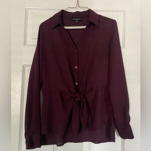Dark purple chiffon top